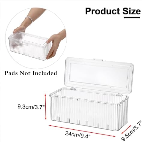 Clean Pads Container for Bathroom, Plastic Makeup Sponge Organizer - Image 3