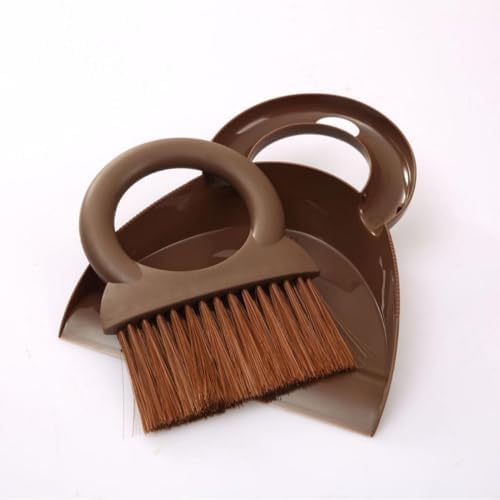 Mini Handheld Broom and Dustpan Set, Small Dustpan and Brush Set, Desktop by Zyntrytong