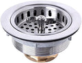 304 Stainless Steel Kitchen Sink Twist Lock Basket Drain Assembly W/Brass by VARNAHOME
