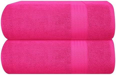 GLAMBURG Premium Cotton Oversized 2 Pack Bath Sheet 35x70-100% Pure Cotton by GLAMBURG