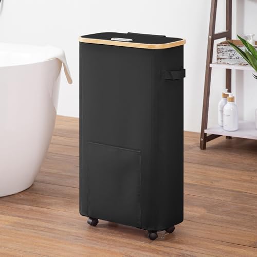 Vincona Laundry Basket with Wheels, Tall Dirty Clothes Hamper on Wheels - Image 5