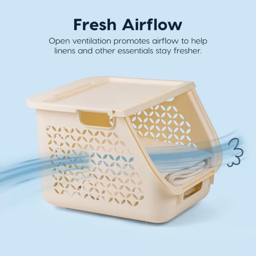 IRIS USA Laundry Basket Hamper, 40L - Image 3