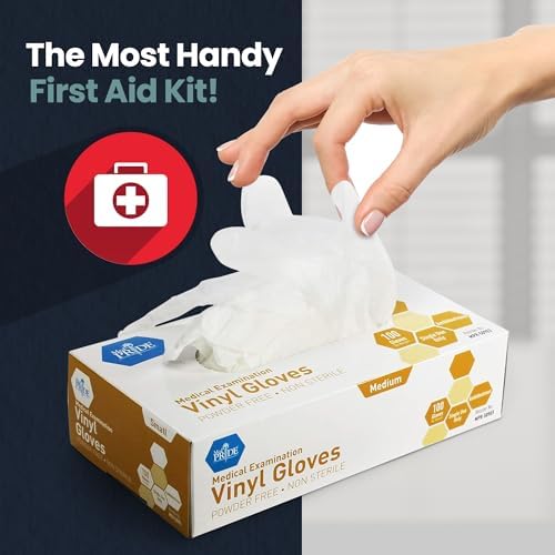 MED PRIDE Vinyl Medical Exam Gloves, Powder & Latex-Free - Image 5