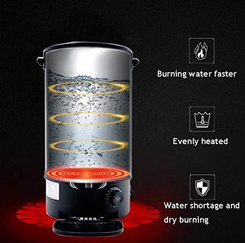 INTBUYING Stainless Steel Large Capacity Commercial 110V Hot Water Dispense Boiler Instant Boiling Machine Heater Electric Kettle Temperature Control for Coffee Tea with Faucet Tap-15.4L
