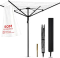 Umbrella Clothesline Outdoor, Rotary Retractable Clothes Line Outdoors by Unknown