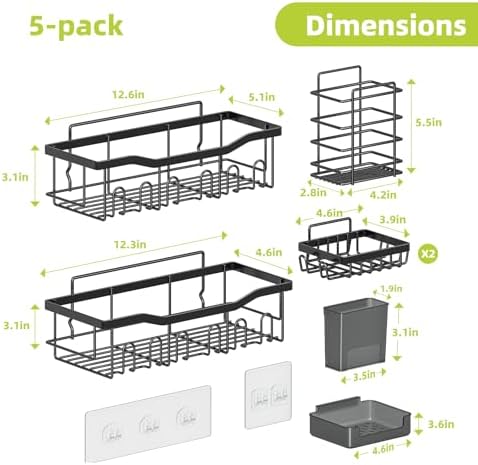 Simple Trending Adhesive Shower Caddy - Image 2