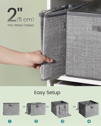 SONGMICS Shoe Organizer for Closet, 2 Pack Fabric Bins, Fits up to 32 Pairs - Image 6