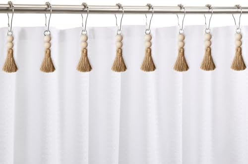 Boho Shower Curtain Hooks Rings Rustproof, CHICTIE Nautical Decorative Shower - Image 4