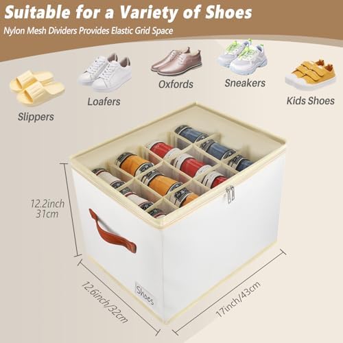 Flexible Dividers Shoe Storage Box Organizer Bins - Image 2