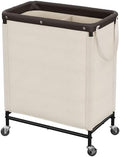 StorageWorks 2 Section Laundry Hamper, 100L Beige Sorter Cart by StorageWorks