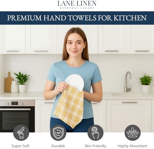 LANE LINEN Cotton Kitchen Towels Set, Quick-Drying Dish Towels - Image 2