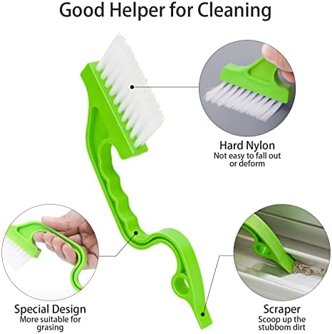 Window Track Cleaning Brush Set, 5 Pack Crevice Cleaning Tools - Image 3