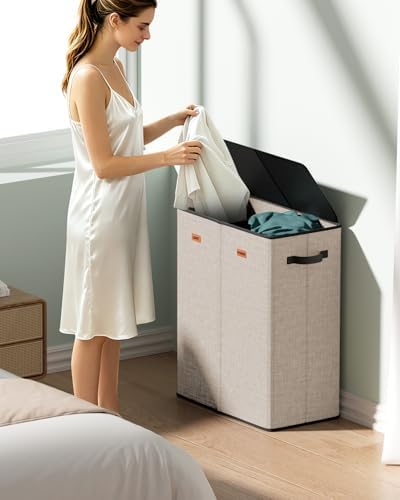 150L 2-Section Laundry Hamper - Image 2