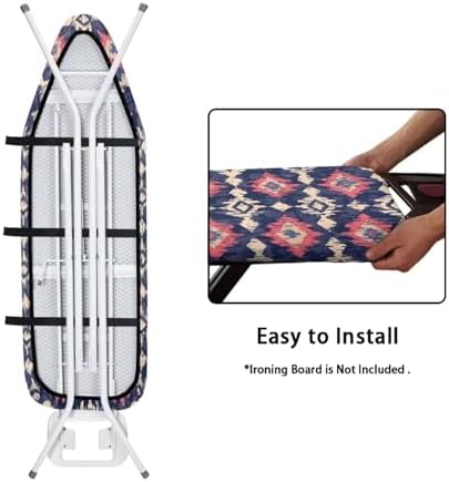 Ikat Rhombus Floral Steam Ironing Board Cover, Abstract Geometric Indonesia - Image 4