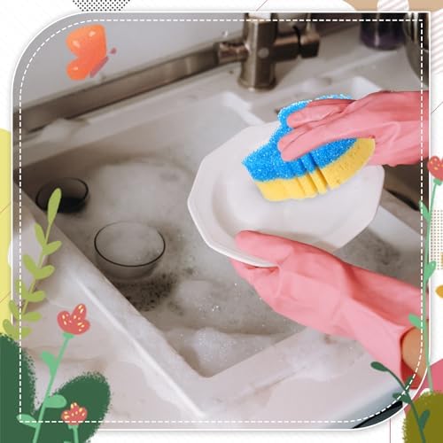FillTouch Cat 3 Pcs Scrub Sponge, Royal Blue - Image 5