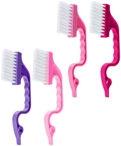 Slick- Window Track Cleaning Brush, 4 Pack, Ergonomic Handle, Built-in Scraper by SlickSolutions