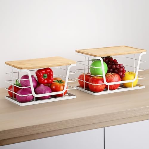 ALOCEO 2 Pack Potato and Onion Storage Bins, Large Trash Bag Holder Under Sink - Image 5