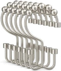 Bathway Nickel Shower Curtain Hooks, Rust Proof Metal Shower Hooks by Bathway
