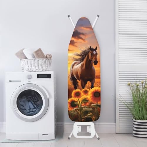 Sunflower Horse Ironing Board Cover Soft Fabric Cover Heat-Reflective Scorch - Image 3