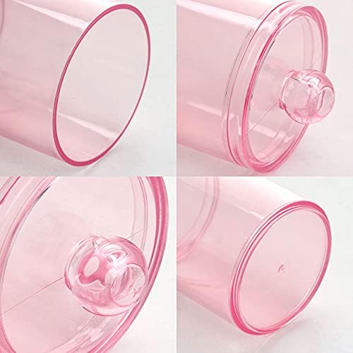 Tbestmax 3 Pack Cotton Swab Ball Pad Holder, 10 Oz Qtip Apothecary Jar Pink - Image 4