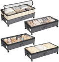 Kitstorack 4 Pack Height-adjustable Under Bed Storage by Kitstorack
