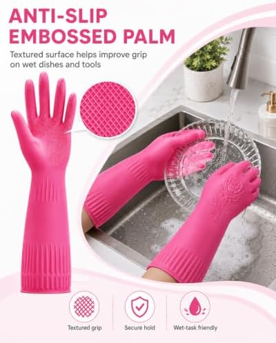 Disfore Rubber-Gloves Dishwashing Gloves - Image 2