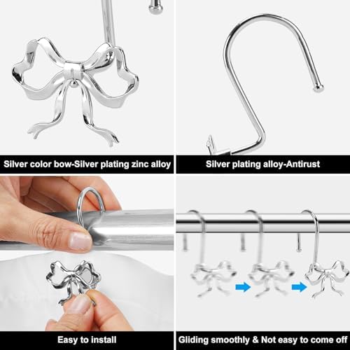 Bow Shower Curtain Hooks - Image 2