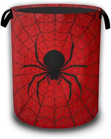 Red Spider Web Laundry Baskets, Laundry Hamper, Storage Basket by Unknown