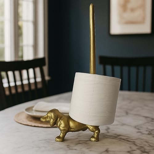 Dog Paper Towel Holder 12'' Cast Iron Paper Towel Holder Funny Toilet Paper - Image 4