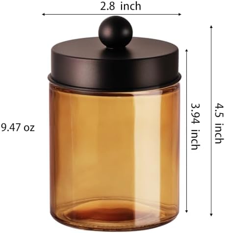 3 Pack Apothecary Jar Canisters Bathroom Vanity Organizer - Image 7