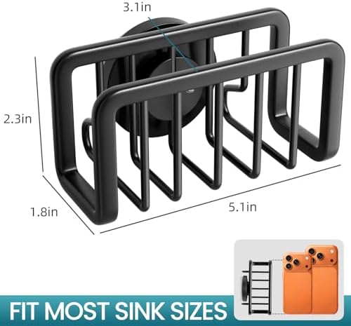 TAILI Sink Caddy with Strong Suction Cup, Sponge Holder - Image 3