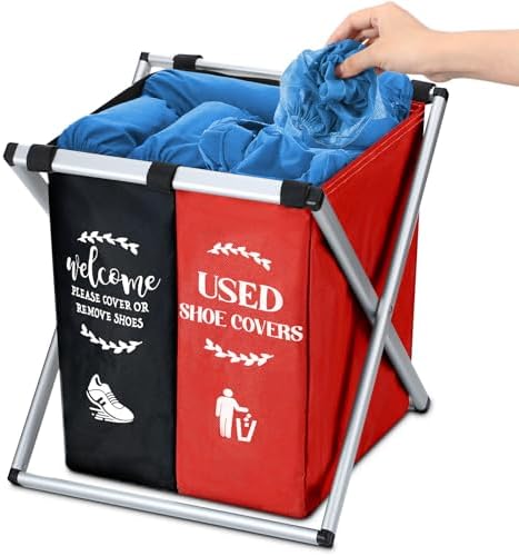 Wonderjune Foldable Disposable Shoe Cover Box Dispenser by Wonderjune