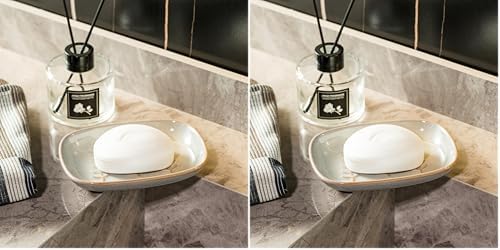 Miamolo Ceramic Soap Dish Soap Holder, Soap Lift by Miamolo