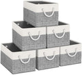 Fab totes Storage Bins 6-Pack, Foldable Storage Baskets by Fabtotes