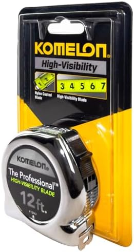Komelon 412HV High-Visibility Professional Tape Measure, 12-Feet by 5/8-Inch - Image 2