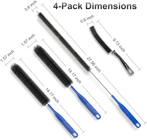 Drain Brush, Refrigerator Coil Cleaning Brush, Dryer Vent Cleaner Brush - Image 2