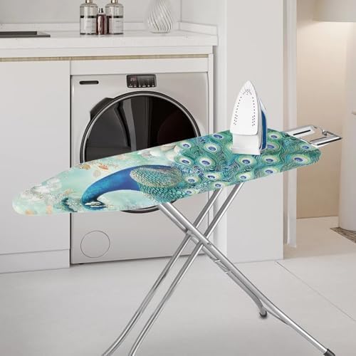 Peacock Thick Padding Ironing Board Covers Durable Stain Resistant Hook and - Image 2