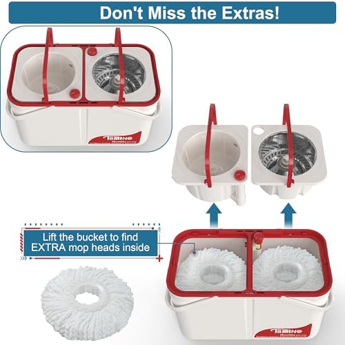 RinseWise Large Gen 1 Mop Bucket Set, Clean/Dirty Water Separation - Image 4