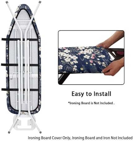 Plum Blossom Iron Board Cover Stain Resistant Ironing Board Replacement Cover - Image 4