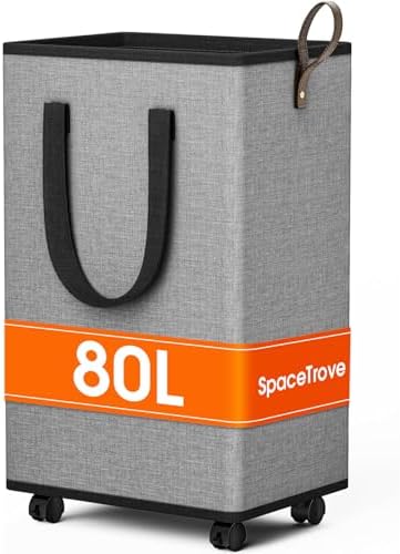 SpaceTrove Rolling Laundry Basket by Unknown