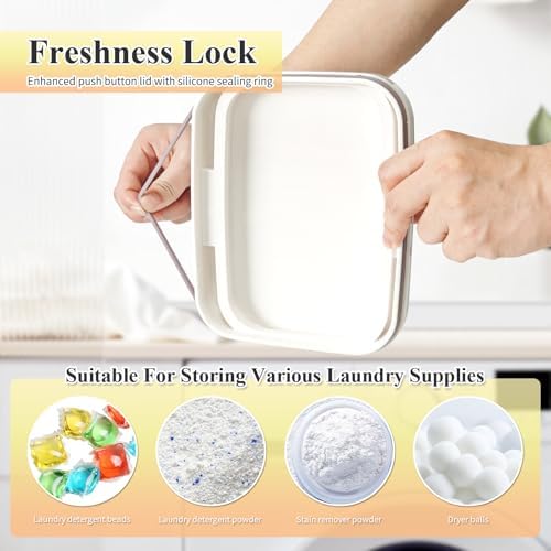 Gute Laundry Pod Holder with Lid, 67oz Sealed Pop-Up Dispenser - Image 5