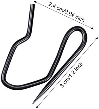 Outus 58 Pack Metal Curtain Hooks Pin On Drapery Hooks 1.2 x 1 Inch - Image 4
