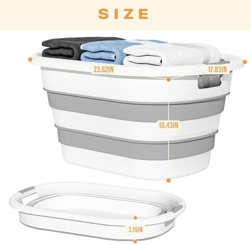 OOAMBB 43L Collapsible Laundry Baskets Plastic - Image 6