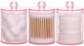 Tbestmax 3 Pack Cotton Swab Ball Pad Holder, 10 Oz Qtip Apothecary Jar Pink by Tbestmax