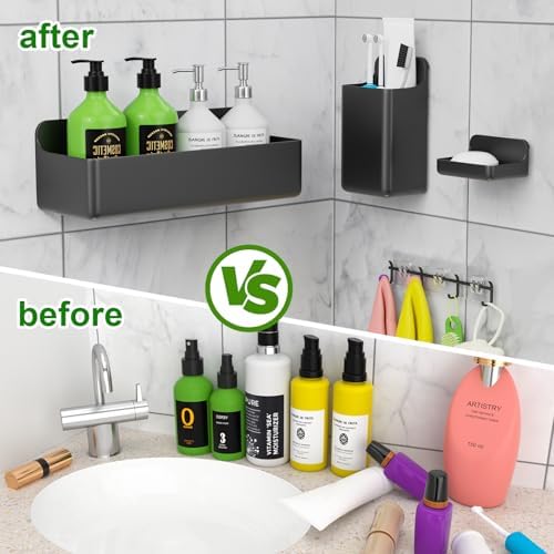 Adhesive Shower Caddy Shower Shelves Bathroom Organizer and Storage - Image 5
