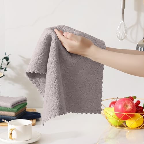 Homaxy Super Soft 12 Pack Kitchen Towels and Dishcloths Set - Image 3