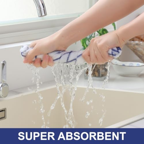 Homaxy Premium Cotton Kitchen Dish Cloths 12"x 12", 6 Pack - Image 4