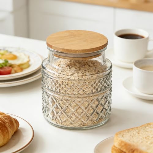 38 FL OZ Vintage Glass Storage Jars - Image 2
