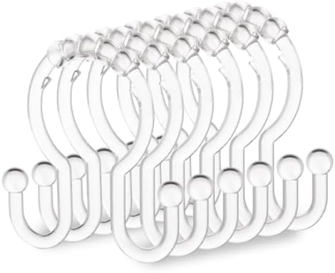 Resze Plastic Shower Curtain Hooks by Resze
