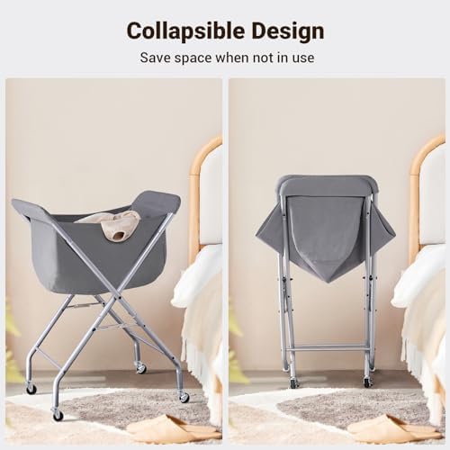 ELYKEN Laundry Basket with Wheels, Collapsible Laundry Hamper - Image 5